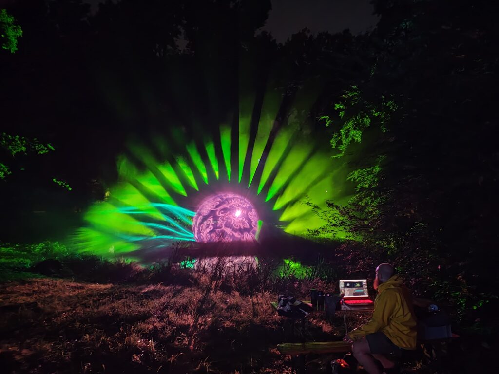 Sorbische Projektionen beim Parkfest Kromlau / Foto: Daniel Häfner